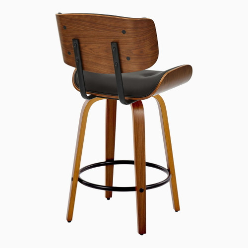 Lombardi - 26" Fixed-Height Counter Stool (Set of 2) - Walnut Base