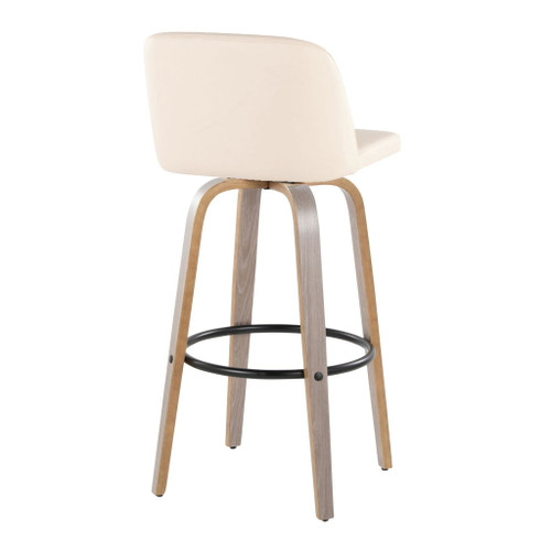 Toriano - 30" Fixed-Height Fabric Barstool (Set of 2)