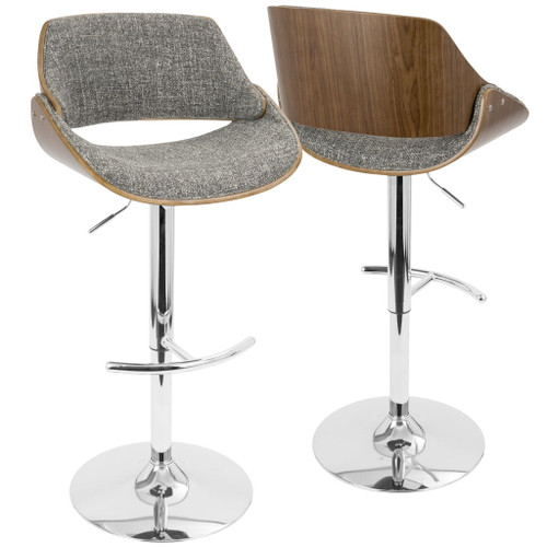 Fabrizzi - Adjustable Barstool - Chrome Base