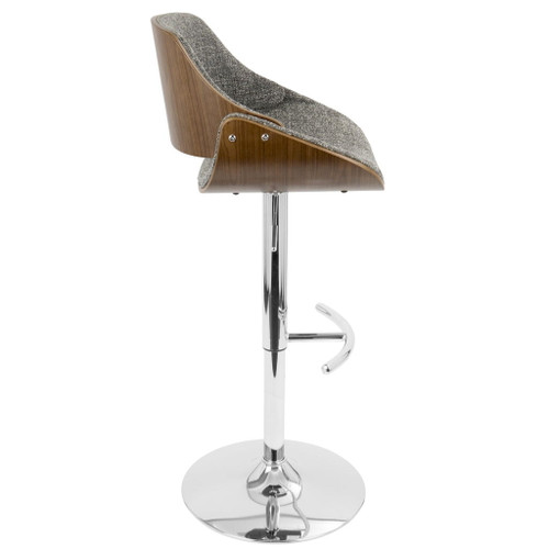 Fabrizzi - Adjustable Barstool - Chrome Base