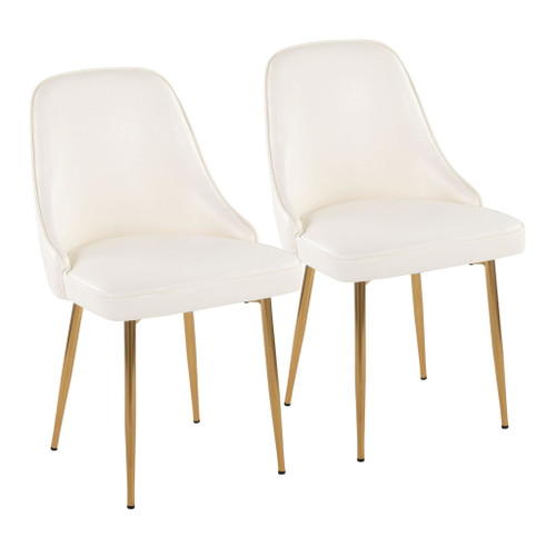 Marcel - Dining Chair (Set of 2) - Gold Legs