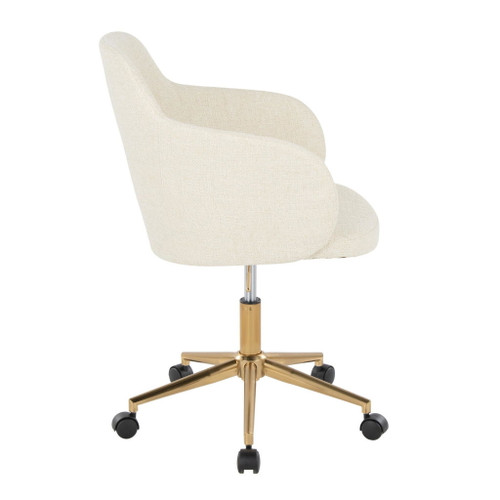 Boyne - Office Chair - Beige And Gold