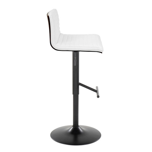 Mason - Adjustable Barstool With Swivel - Black Metal (Set of 2)