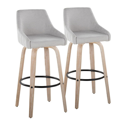Hannah - 30" Fixed-Height Barstool With Swivel (Set of 2)