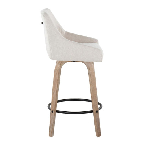 Hannah - 26" Fixed-Height Counter Stool With Swivel (Set of 2)