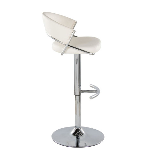 Jie - Adjustable Barstool With Swivel - Chrome Metal (Set of 2)