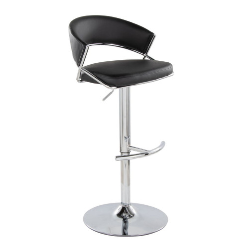 Jie - Adjustable Barstool With Swivel - Chrome Metal (Set of 2)