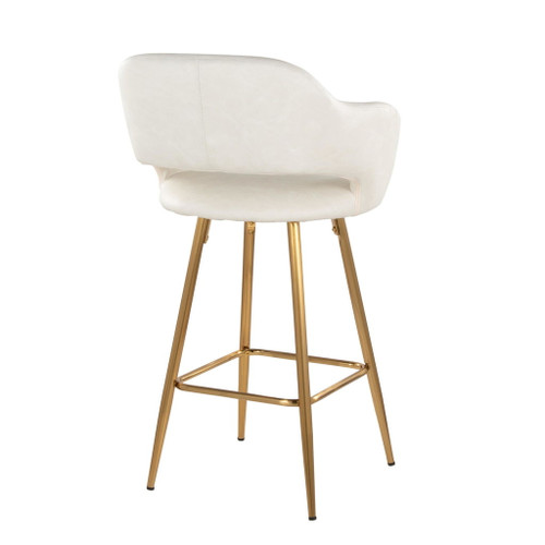 Margarite - 26" Fixed-Height Counter Stool - Gold Metal (Set of 2)