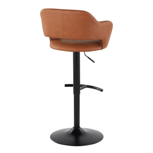 Margarite - Adjustable Barstool With Swivel - Black Metal (Set of 2)