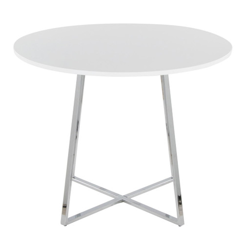 Cosmo - Canary Dining Table - Chrome Metal Base