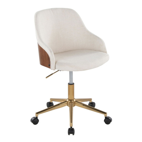 Bacci - Office Chair - Gold Metal Base