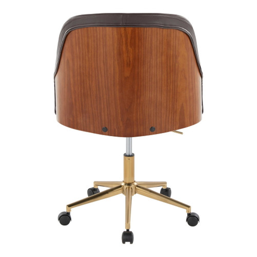 Bacci - Office Chair - Gold Metal Base
