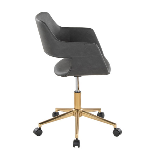 Margarite - Task Chair - Gold Metal