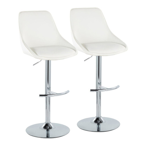 Diana - Adjustable Stool (Set of 2) - Chrome Base