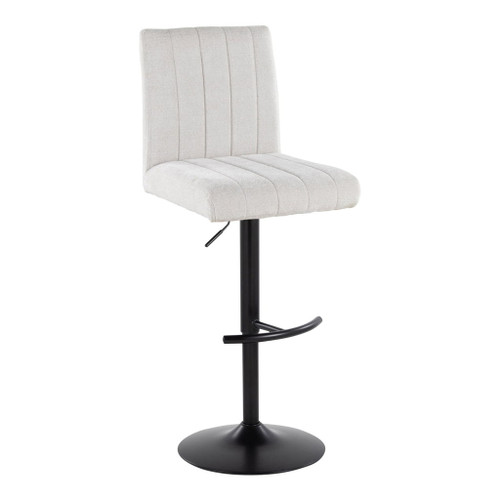 Hannah - Adjustable Barstool With Rounded T Footrest (Set of 2) - Black Metal