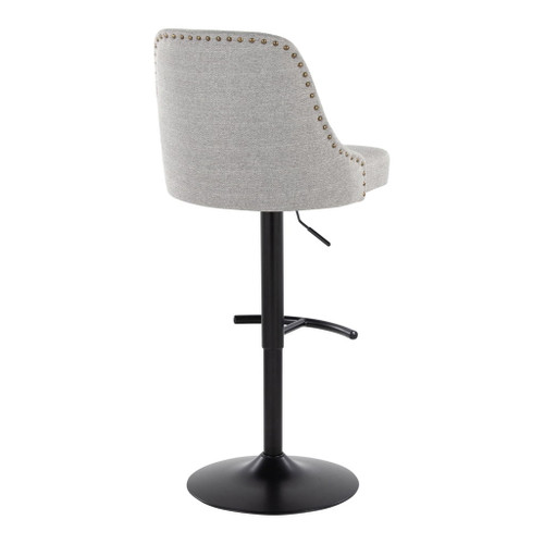 Marcel - Adjustable Barstool With Rounded T Footrest (Set of 2) - Black Metal