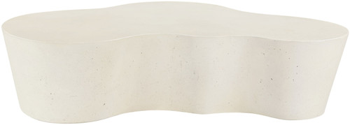 Monza - Concrete And Fiberglass Indoor / Outdoor Coffee Table - Cream