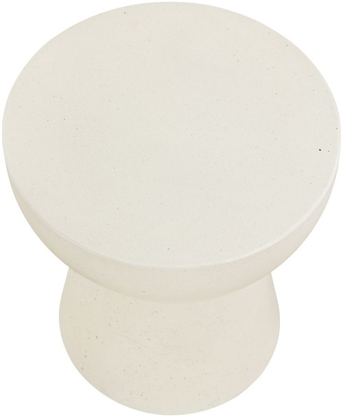 Avaya - Concrete And Fiberglass Indoor / Outdoor End Table - Cream