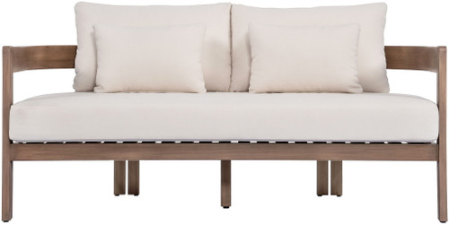 Newport - Water Resistant Fabric 65" Upholstered Outdoor Patio Loveseat