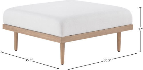 Laguna - Resilient Water Resistant Fabric Upholstered Outdoor Patio Modular Ottoman