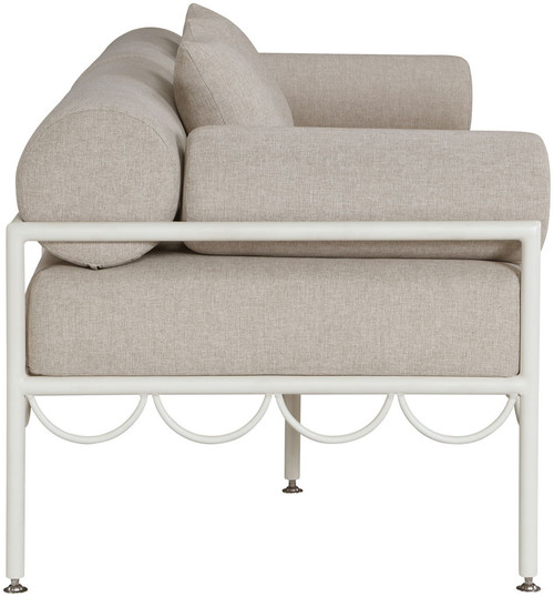 Portofino - Resilient Water Repellent Fabric 69.75" Upholstered Outdoor Patio Loveseat