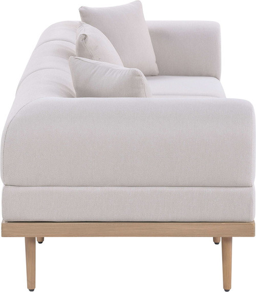 Laguna - 3 Piece Resilient Water Resistant Fabric 106.5" Upholstered Outdoor Patio Modular Sofa