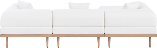 Laguna - 3 Piece Resilient Water Resistant Fabric 106.5" Upholstered Outdoor Patio Modular Sofa