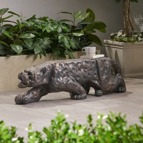Leopard Lightweight Concrete Bench - Copper