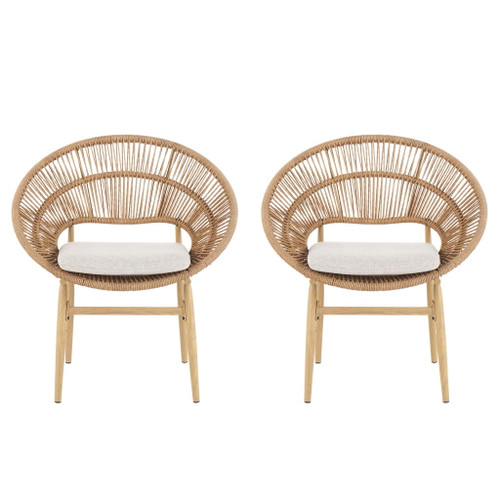 Cyril - Outdoor Papasan Style Dining Chair (Set of 2)