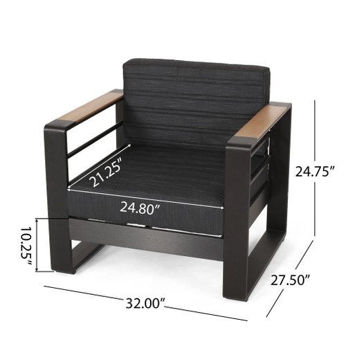 Giovanna - Club Chair Set With Aluminum Frame