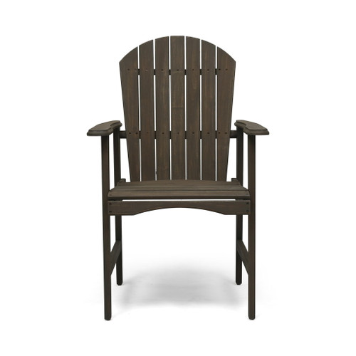 Outdoor Weather Resistant Acacia Wood Adirondack Dining Chairs (Set of 2)