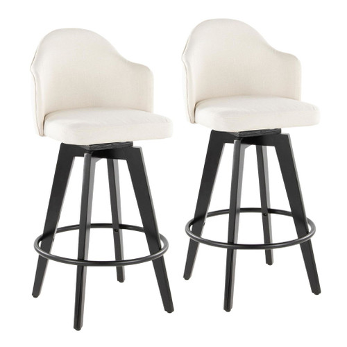 Ahoy - Fixed-Height Counter Stool (Set of 2) - Black Bamboo Legs