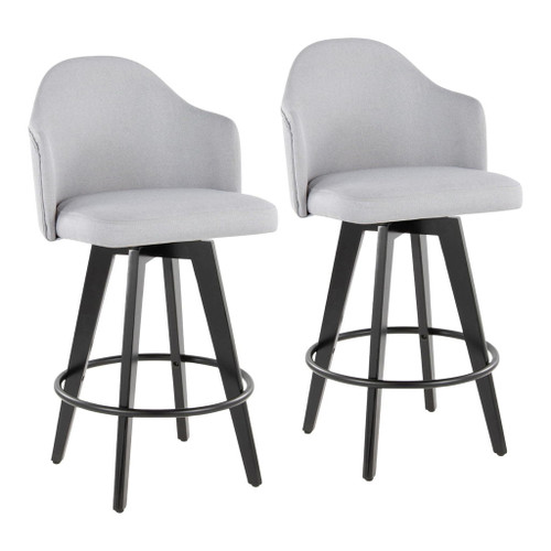 Ahoy - Fixed-Height Counter Stool (Set of 2) - Black Bamboo Legs