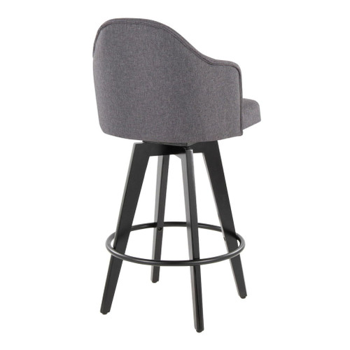 Ahoy - Fixed-Height Counter Stool (Set of 2) - Black Bamboo Legs