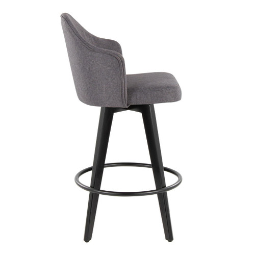 Ahoy - Fixed-Height Counter Stool (Set of 2) - Black Bamboo Legs