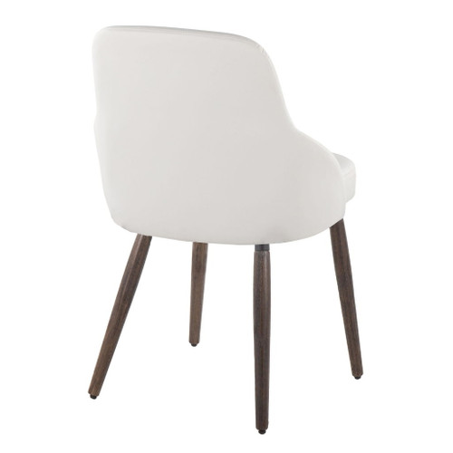 York - Upholstered Chair (Set of 2) - Dark Walnut Wood Legs