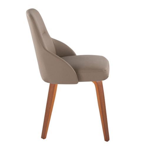 York - Upholstered Chair (Set of 2) - Walnut Wood Legs