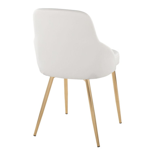 York - Upholstered Chair (Set of 2) - Gold Metal Legs