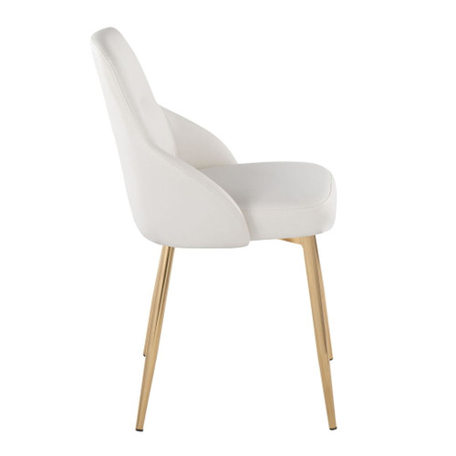 York - Upholstered Chair (Set of 2) - Gold Metal Legs