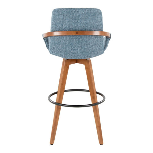 Cosmo - Fixed-Height Barstool - Walnut Bamboo Base