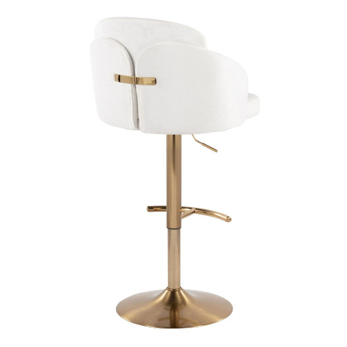 Dahlia - Adjustable Barstool (Set of 2) - Gold Metal Base