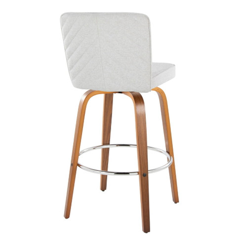 Henry - Fixed-Height XL Barstool (Set of 2) - Walnut Wood
