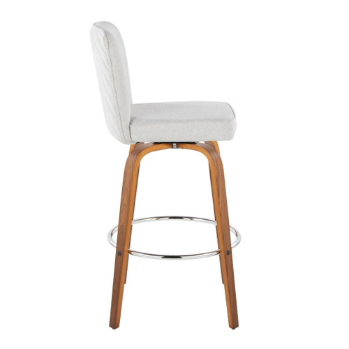 Henry - Fixed-Height XL Barstool (Set of 2) - Walnut Wood