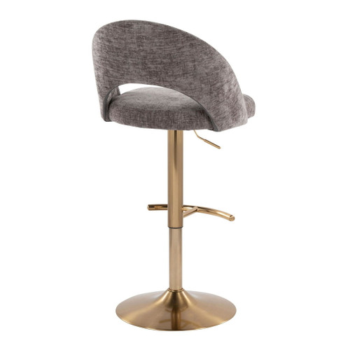 Renee - Adjustable Barstool (Set of 2) - Gold Base