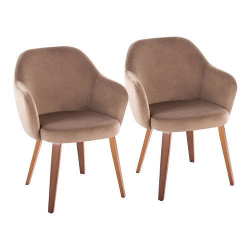 Buena - Dining Chair (Set of 2) - Walnut Wood Legs