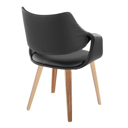 Curvo - High Back Upholstered Chair (Set of 2) - Zebra Wood Legs