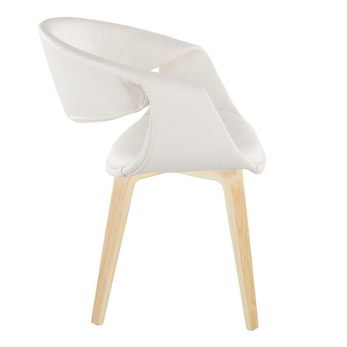 Curvo - Upholstered Chair (Set of 2) - Natural Wood Legs