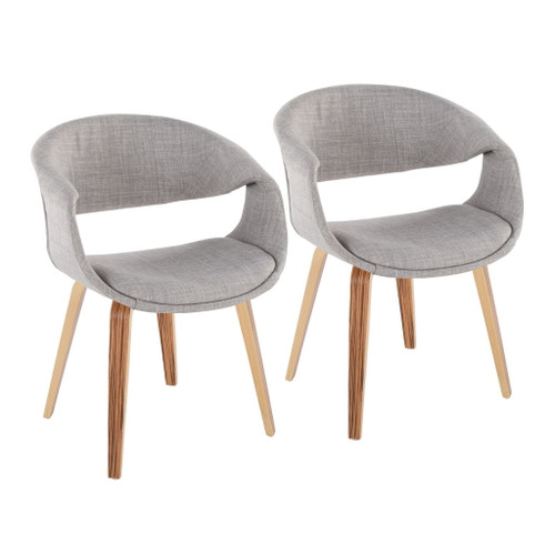 Curvo - Upholstered Chair (Set of 2) - Zebra Wood Legs