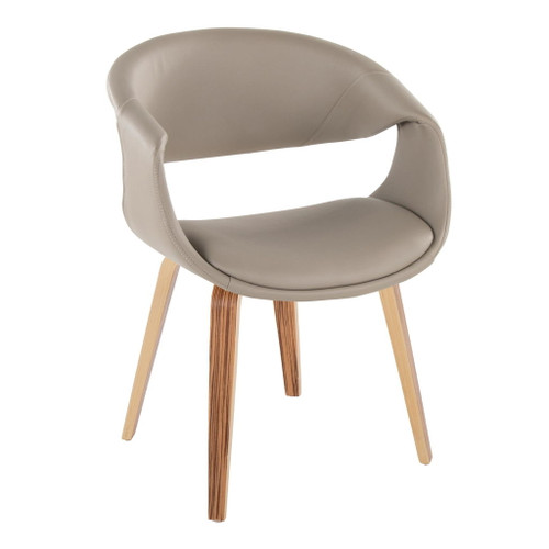 Curvo - Upholstered Chair (Set of 2) - Zebra Wood Legs