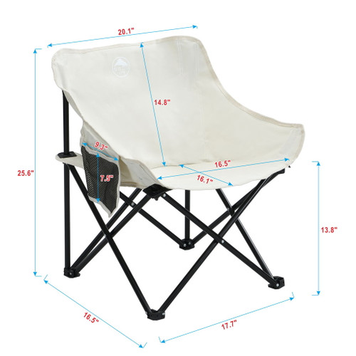 Portable Folding Camping Chairs With Carry Bag (Set of 2)